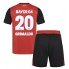 Bayer Leverkusen Alejandro Grimaldo #20 Hemmaställ Barn 2024-25 Korta ärmar (+ Korta byxor)